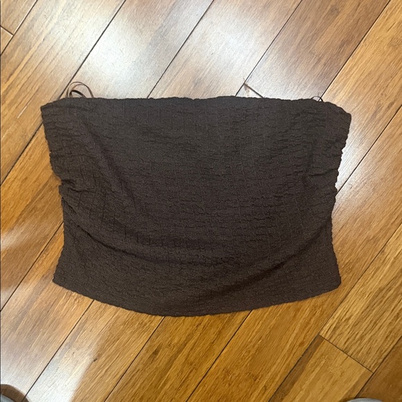 Good Luck Gem Tops - NWT Brown Textured Tube Top